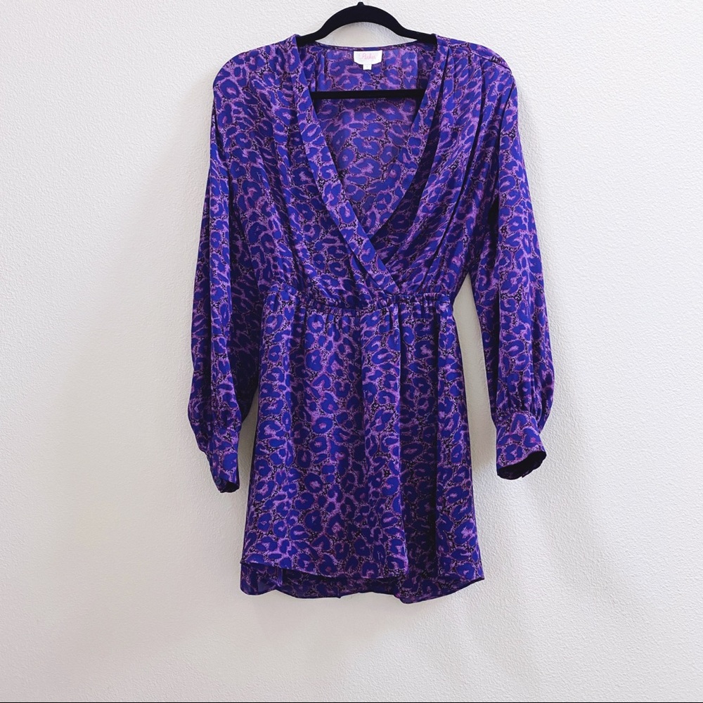 Parker Animal Print Long-Sleeved Dress